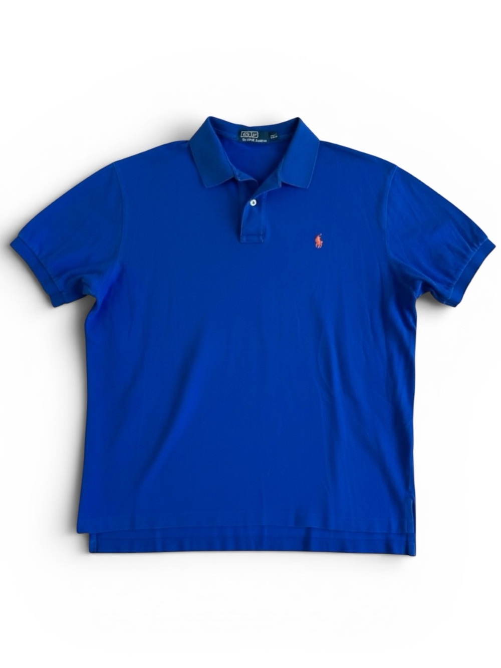 Ralph Lauren Polo Shirt Classic Fit Cotton Tee Golf Resort Preppy Blue Size XXL